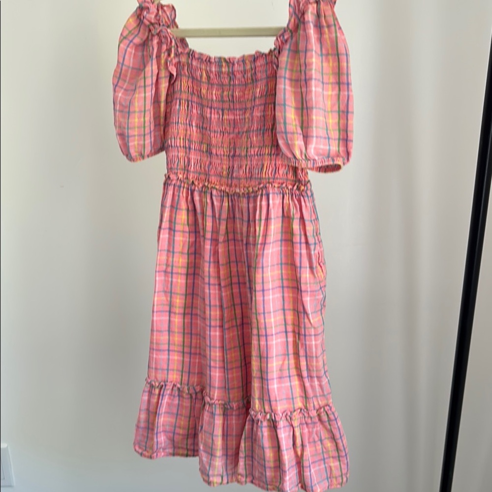 Vineyard Vines Pink Plaid Kids Dress